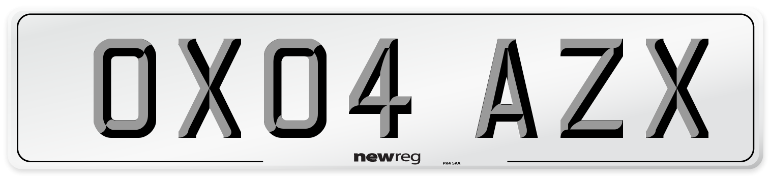 OX04 AZX Number Plate from New Reg